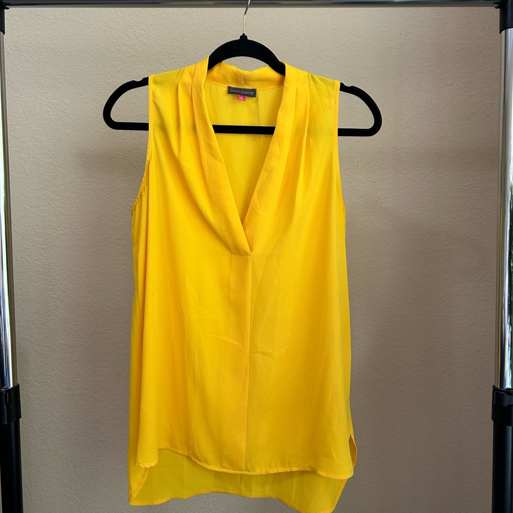 Vince Camuto Vibrant Yellow Sleeveless Blouse